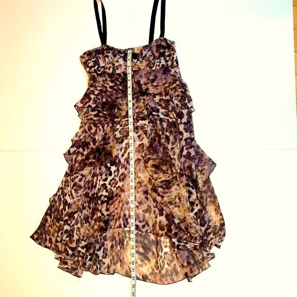 H&M  High low Animal Print Ruffle Midi Dress Size 6 - Picture 14 of 15